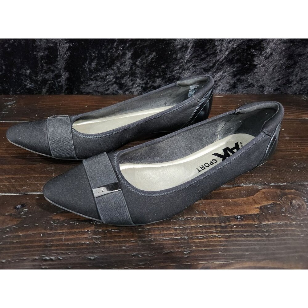 Anne Klein Sport Ophie 2 Black Slip-on Flats/Sz. 10M
